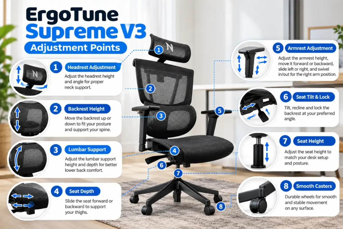 How to Set Up the ErgoTune Supreme V3 for Your Body (Step-by-Step Guide)