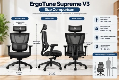 ErgoTune Supreme V3 Size Comparison